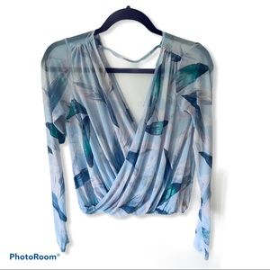 Fabletics Pastel Long Sleeve Wrap Top